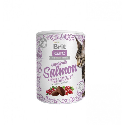 Ласощі для котів Brit Care Cat Snack Superfruits Salmon 100 г (8595602521449) Вінниця - фото 1