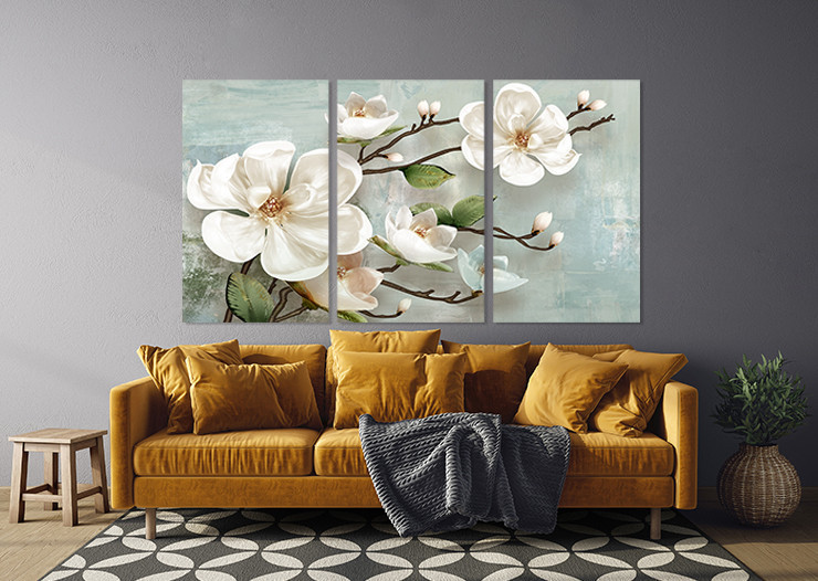 Модульная картина в гостиную / спальню  Біла Орхідея       ART-309_3A Киев - изображение 3
