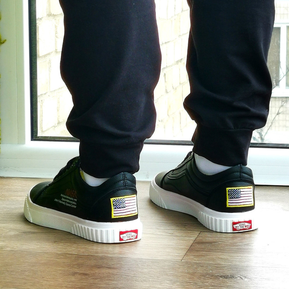 Кросівки NASA Shuttle Чорні Кеди Ванс Жіночі (розміри: 36,37,38,39,40) Відео Огляд Дніпро - фото 3