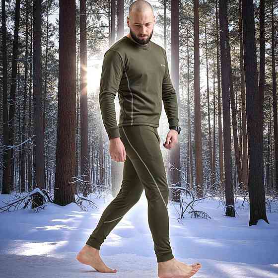 Мужское зимнее термобелье хаки Columbia, костюм мужского термобелья солумбия хаки цвета флисовое теплое Львов