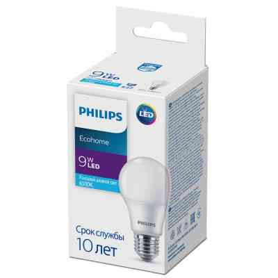 Лампочка Philips Ecohome LED Bulb 9W 720lm E27 865 RCA (929002299117) Винница