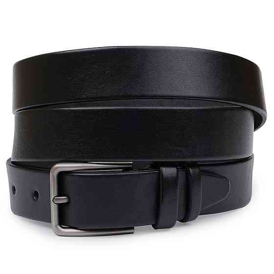 Шкіряний батальний ремінь для чоловіків Vintage 20700 Чорний Київ