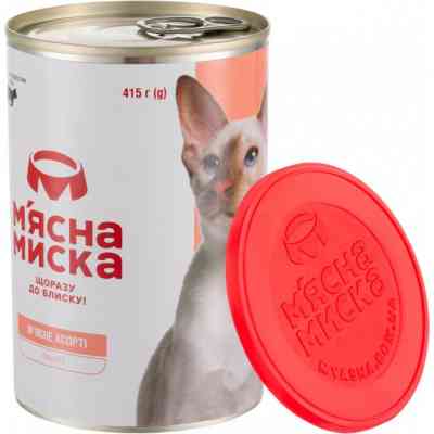 Паштет для кошек М'ясна Миска ассорти 415 г (4820255190273) Винница
