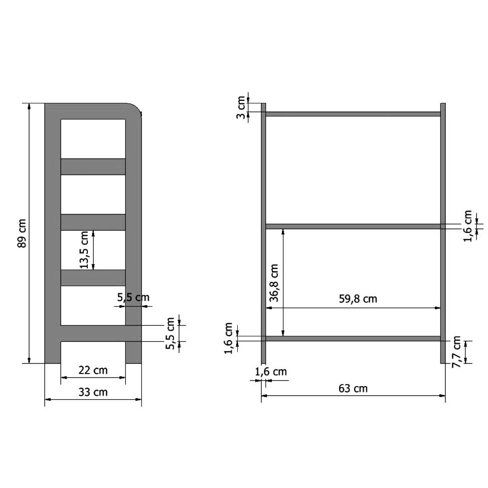 Етажерка для ванної "Ельбірі" каррі Миколаїв - фото 2