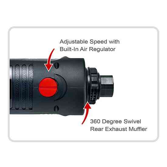 Пневмодриль реверсивний 3/8" (4000б/хв; самозатискний патрон) TOPTUL KAQC1240 Одеса