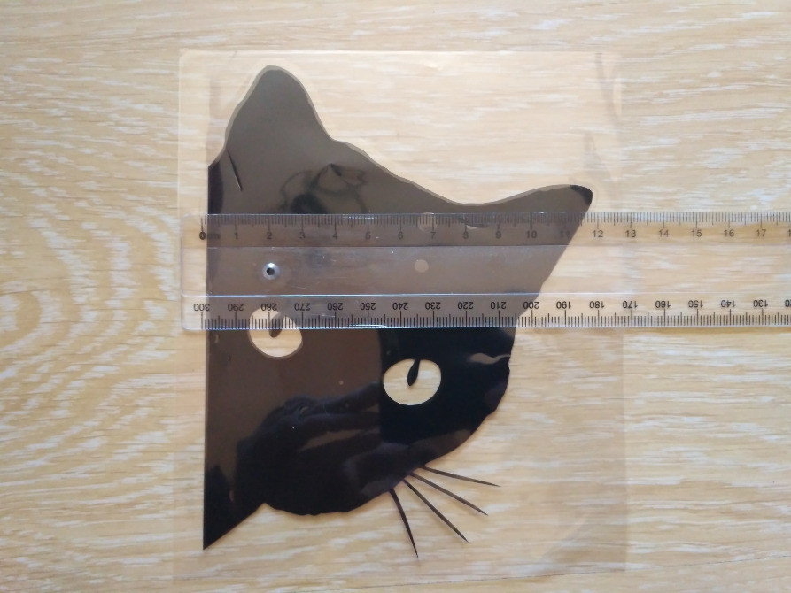 Наклейка Кіт на авто Чорна Київ - фото 3