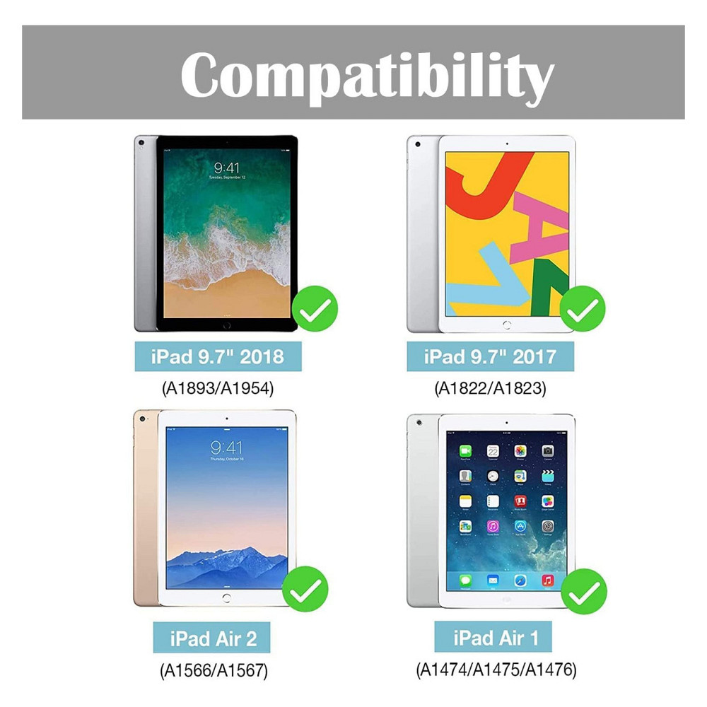 Чохол футляр World biz для iPad 9.7 2018/2017 iPad Air 1/2 360° поворот PU шкіра рожеве золото автопробудження Київ - фото 5