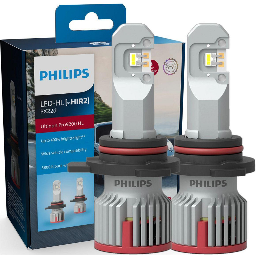 Комплект світлодіодних ламп PHILIPS HIR2 (9012) 11012U92X2 LED Ultinon Pro9200 +400% 12/24V Харків - фото 1