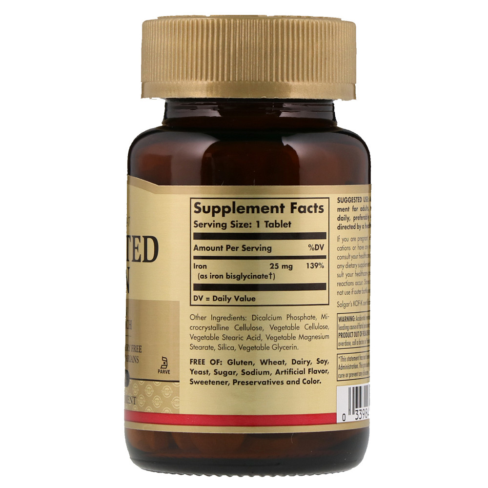 Хелат железа (Chelated Iron) 25 мг 100 таблеток Киев - изображение 2