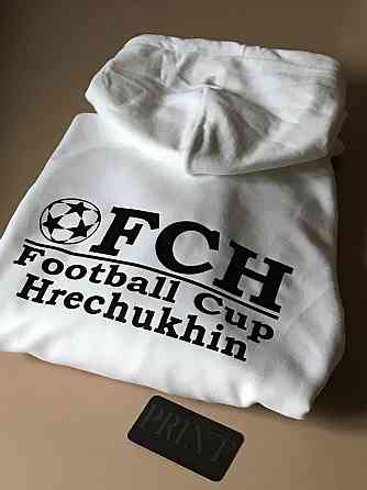 Чоловіча толстовка худі з капюшоном і кишенею Футбольний клуб FCH Football Cup Чернівці