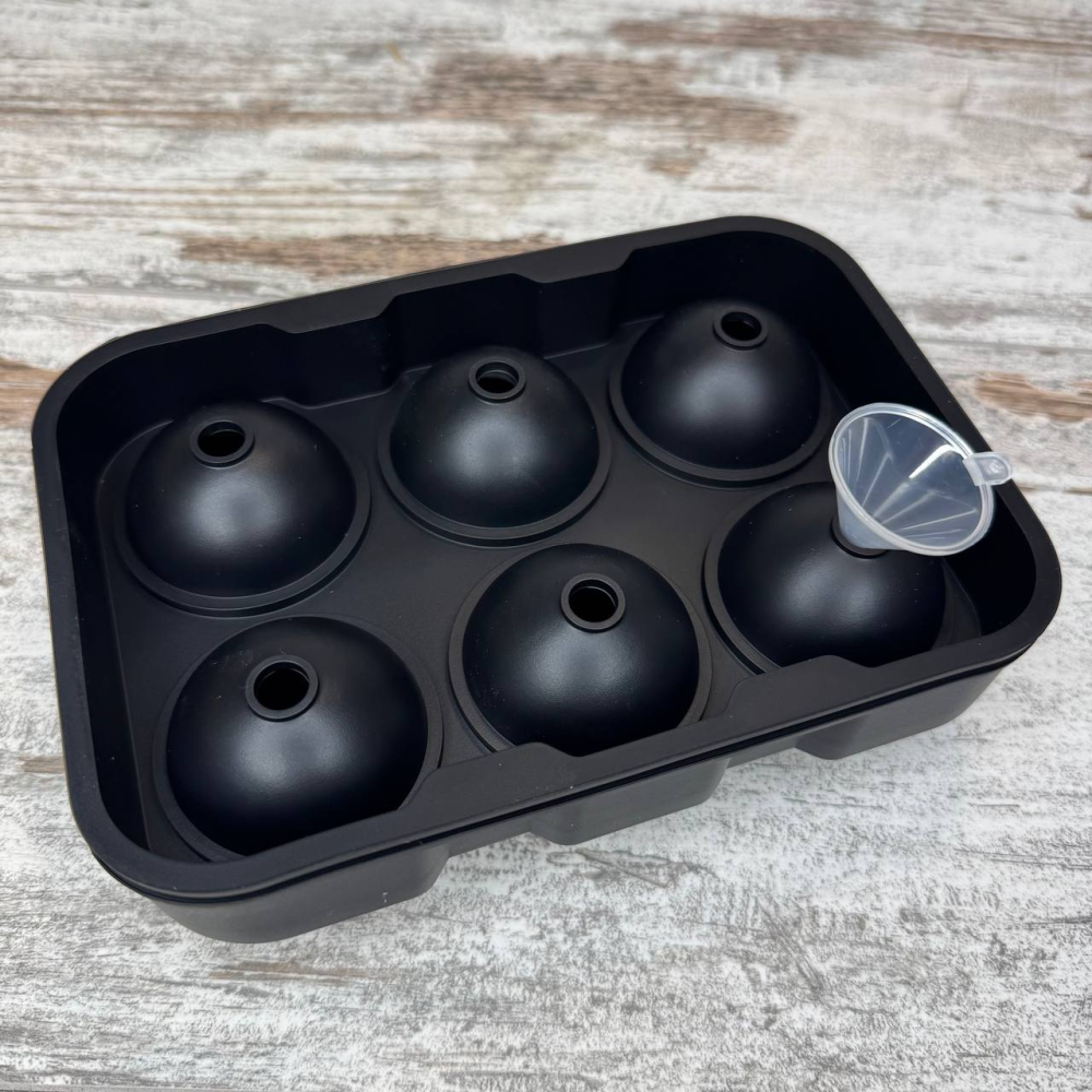 Форма силиконовая для льда Ice Ball 6 шариков 4.5см, двойная форма для виски и коктейлей, с лейкой Киев - изображение 1