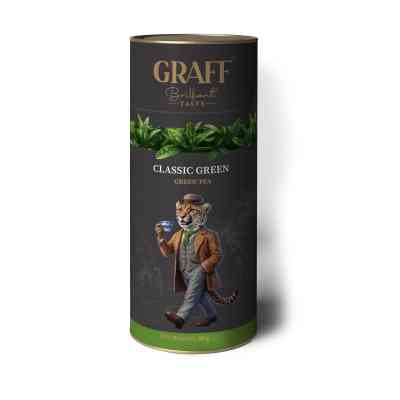 Чай Graff Green Classic Зеленый Байховый 80 г (4820279610870) Винница