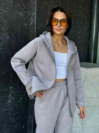 Жіночий теплий костюм на флісі Сірий 46/48 Харків