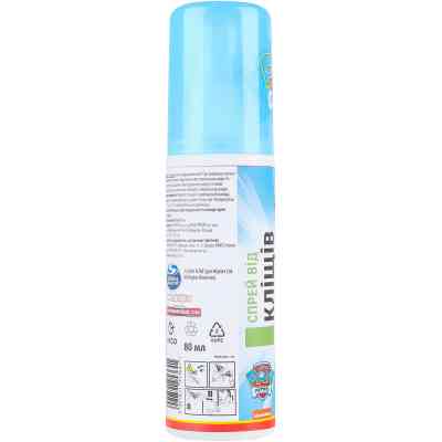 Спрей от насекомых Vaco Paw Patrol Sensitive От комаров, клещей и мошек с Icaridin 10% Для детей от 6 месяцев 80 мл (5901821953641) Винница