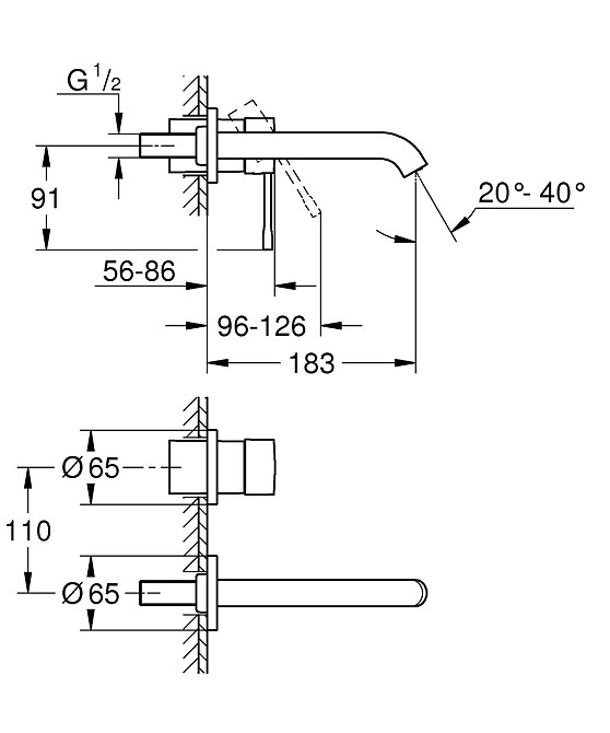 Змішувач для раковини прихованого монтажу Grohe Essence M-Size   ( 29192001 ) 21220 Харків - фото 2