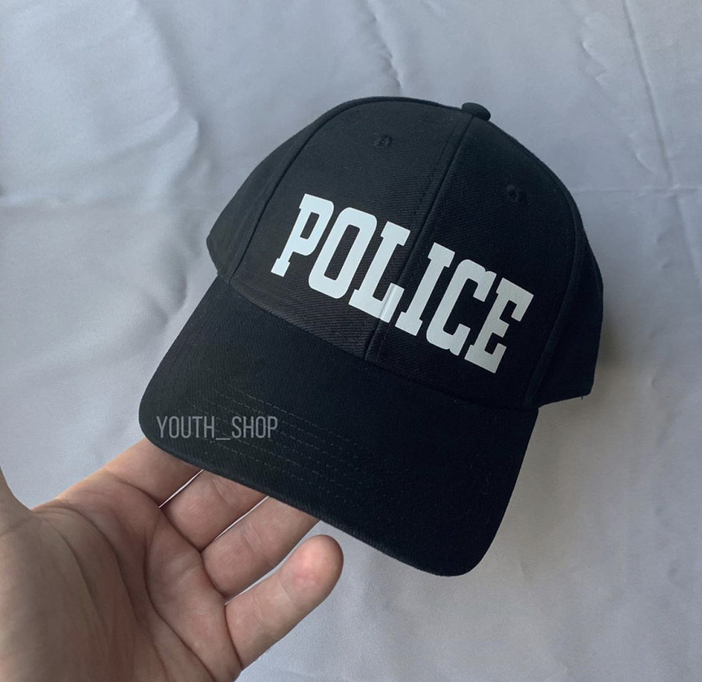 Чорна Кепка/Бейсболка з написом — POLICE Чернівці - фото 1