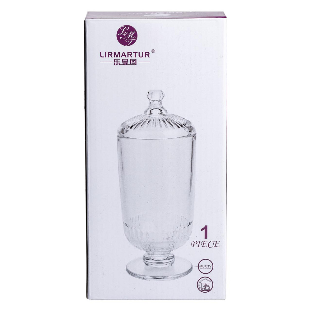 Цукерниця з кришкою скляна Ø 10 см HP-YH-18 Коломия - фото 5