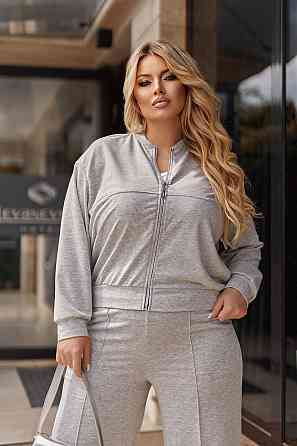 Жіночий трикотажний костюм зі штанами палаццо "Alicante"  | Батал Сірий, 50-52 Київ