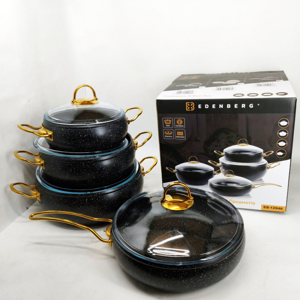 Набор кастрюль для электроплиты, Набор кастрюль из нержавеющей стали Сборный DO-45 Львов - изображение 8