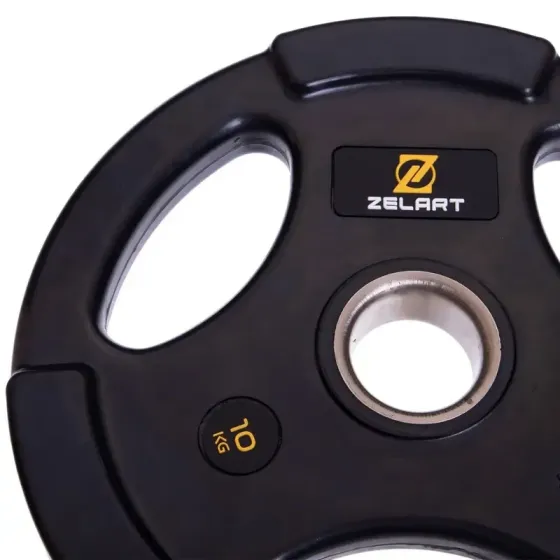 Диск прогумований 10 кг на гриф 50 мм Zelart TA-5160-10 Київ