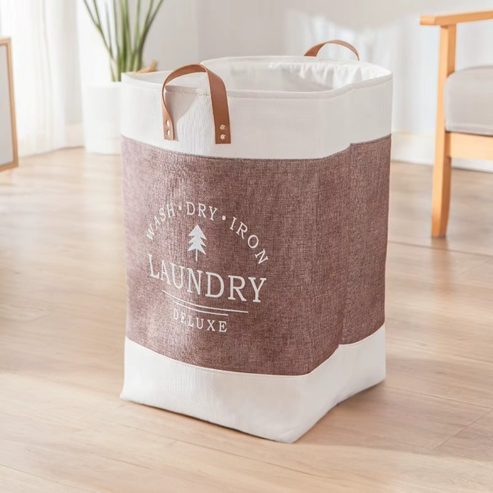 Органайзер-сумка для белья в ванную комнату, для вещей складной,льняной мешок для одежды с ручками 35х35х55 см Каменец-Подольский - изображение 1