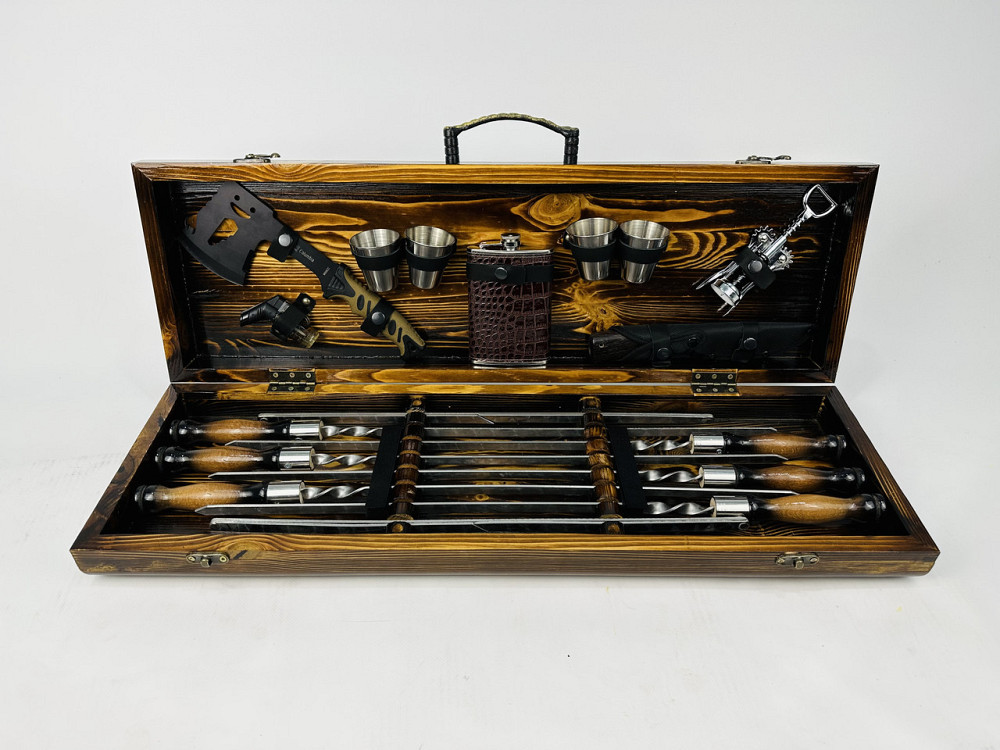 Подарунковий набір шампурів у дерев'яному кейсі ФЕНІКС HAPPY DAYS Тернопіль - фото 1