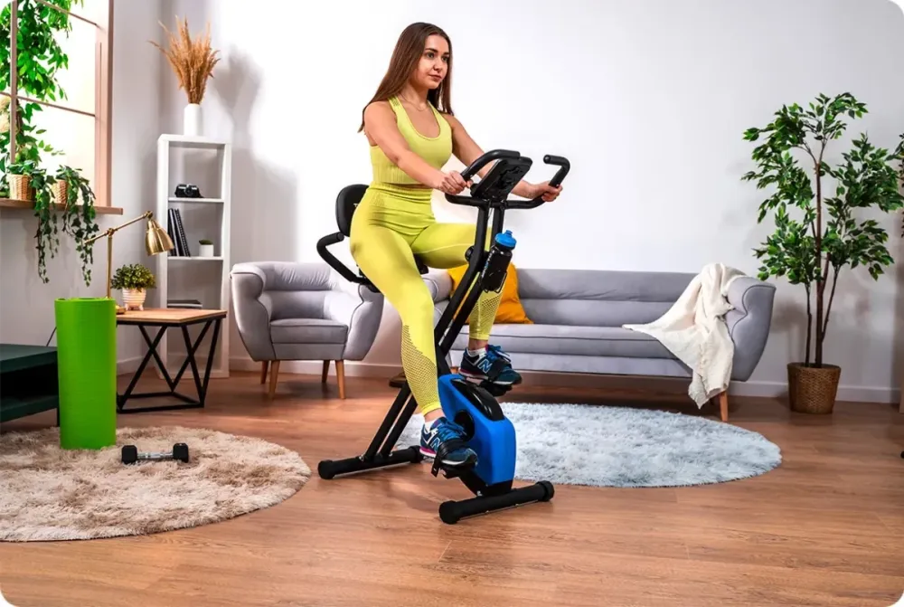 Велотренажер магнітний TINY THUNDER чорно-синій Київ - фото 2