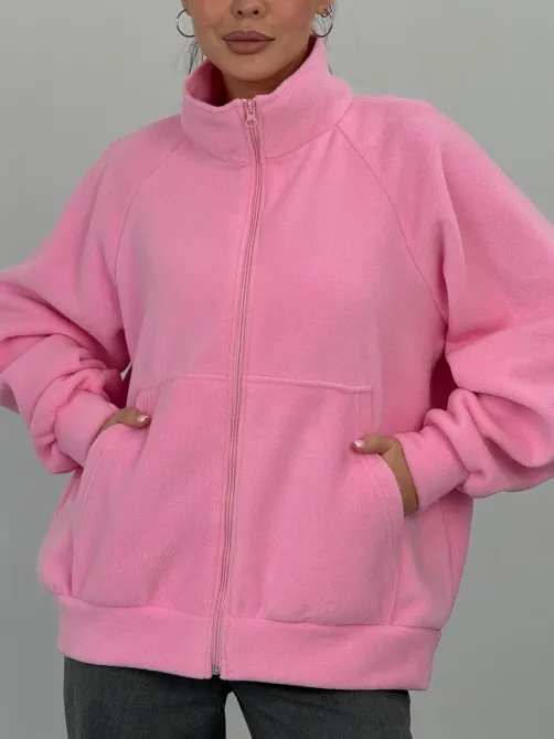 Женская базовая флисовая кофта оверсайз на молнии женская базовая флисовая кофта Харьков - изображение 14