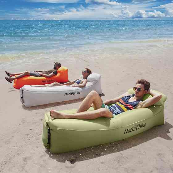 Матрац, ламзак надувний Naturehike NH20FCD06, 180х70х52 см, оливковий, має чохол-рюкзак Київ