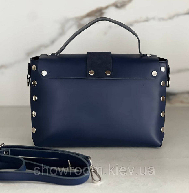 Жіноча сумка кроссбоді Laura Biaggi (04-139) шкіряна синя Київ - фото 5