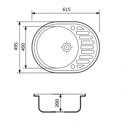 Мойка кухонная Adamant Ovum Old stone + змішувач (1824296910410) Вінниця - фото 6