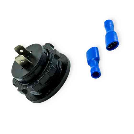 Вольтметр с дисплеем врезной 12/24В (круглый 28мм) синяя подсветка Мукачево