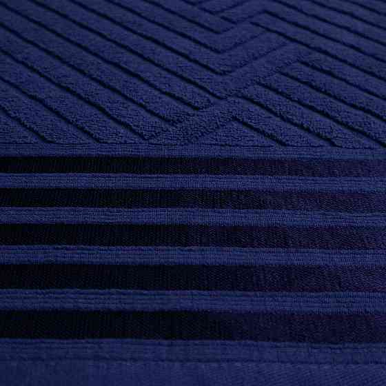 Комплект махровых полотенец SOFT 2шт GM Textile 50х90см, 70х140см 500г/м2 (Темно-синий) Сумы