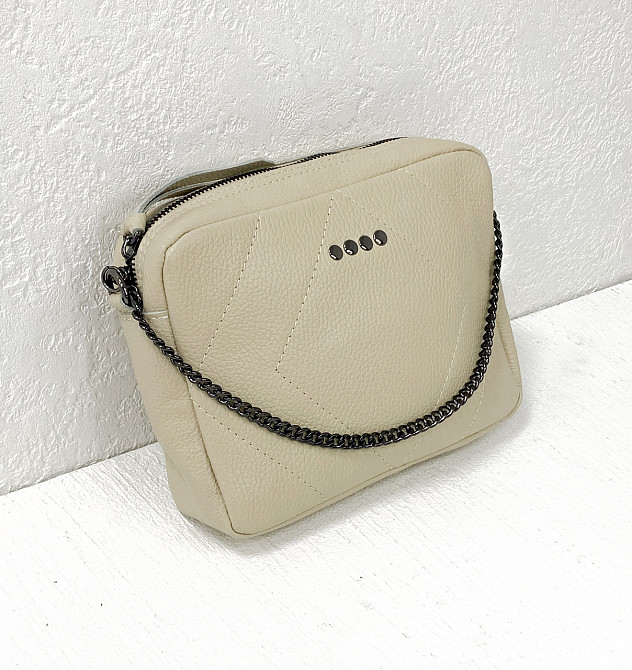 Женская кожаная сумочка Vera Pelle (6427) beige Киев - изображение 4
