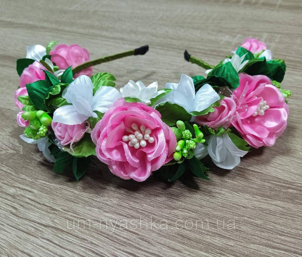 Віночок з квітами "5 троянд зелений" Кривий Ріг - фото 1