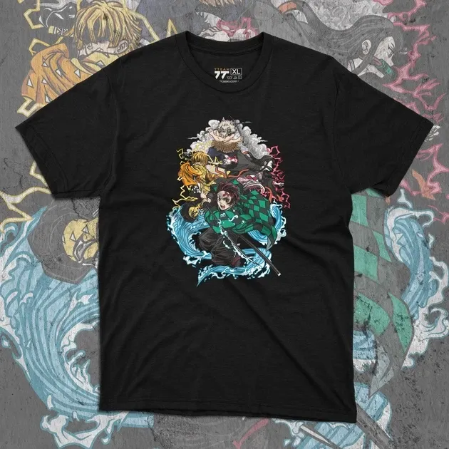 Футболка мужская с принтом Клинок, рассекающий демонов Команда 2 Размер 48 Anime0431 Днепр - изображение 1