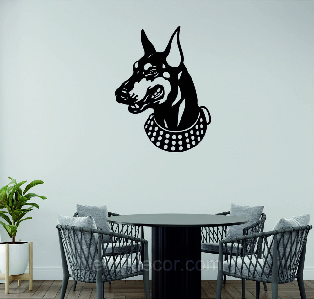 Декоративне настінне Панно «Доберман», Декор на стіну Чорний Київ - фото 6