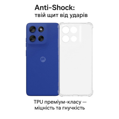Чохол до мобільного телефона BeCover Anti-Shock Motorola Moto G56 Clear (713802) Вінниця - фото 2