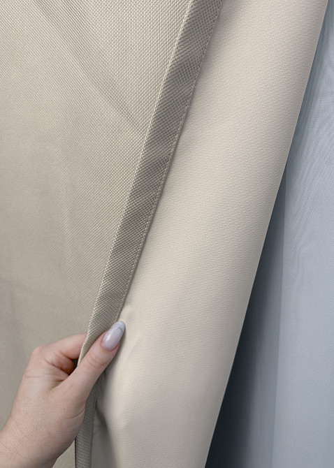 Комплект штор VR-Textil рогожка преміум TERRA LUXE 200х270 2шт і Тюль 500х270 1859ш-115т попелястий з білим 71-077/6 Київ - фото 5