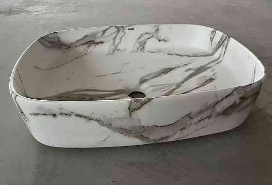 Раковина накладна Mixxus Premium BEVEL-0102 MARBLE 495х370х135mm   ( MP6519 ) 35031 Харьков