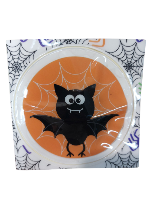 Наклейка для Хэллоуина Летучая мышь 8 см оранжево-черный Киев - изображение 1