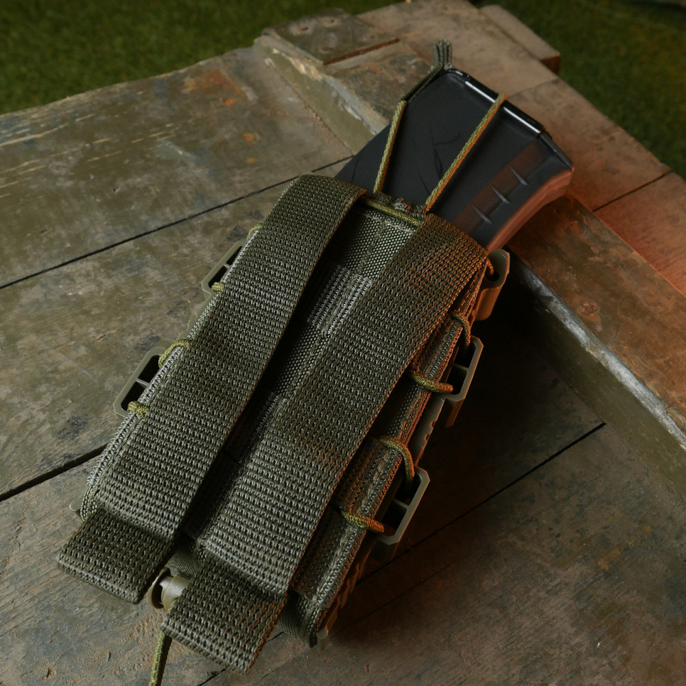 Відкритий підсумок на 1 магазин Kiborg М-1 велкро хакі. Жорсткий підсумок з велкро на один магазин Київ - фото 10
