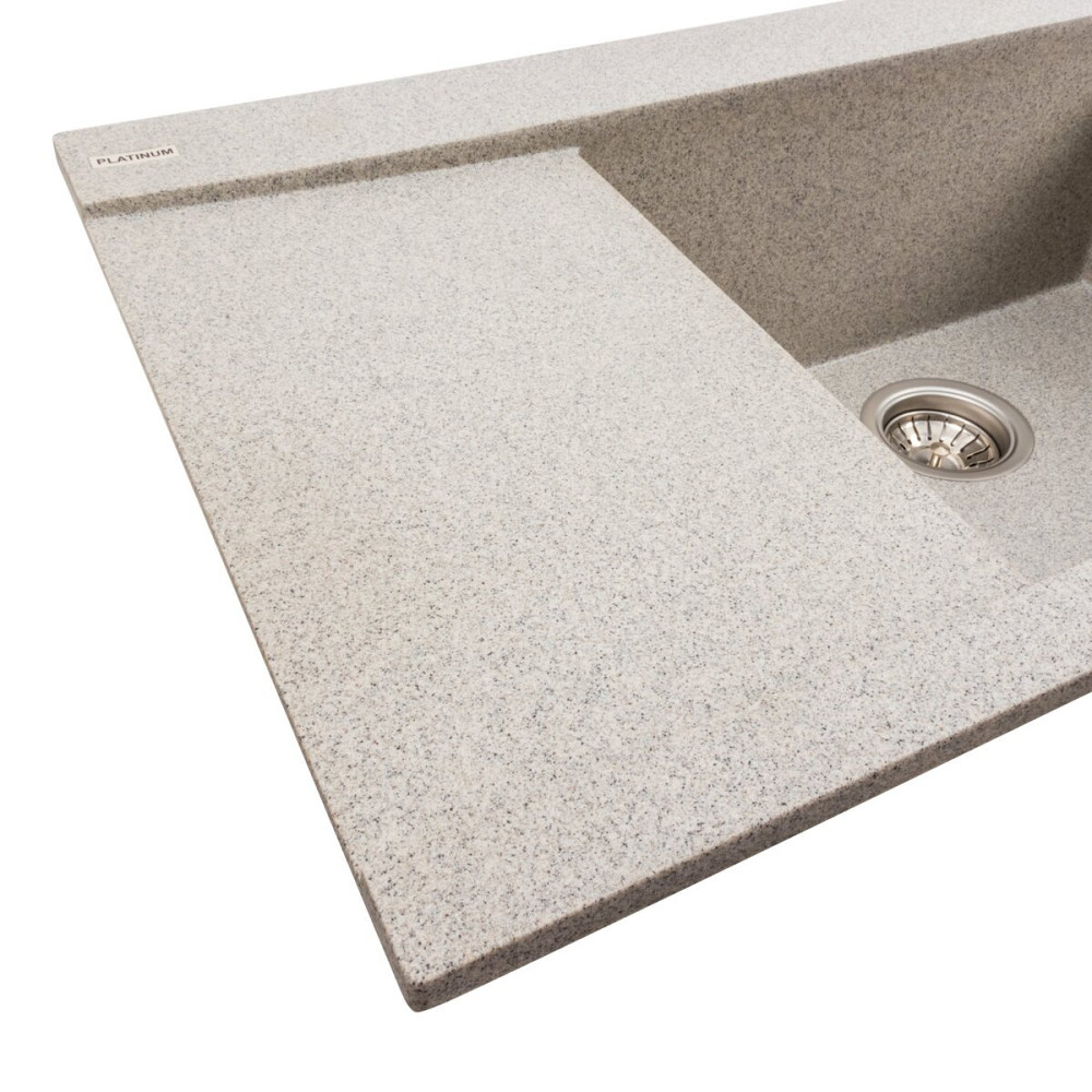 PLATINUM Гранітна мийка для кухні Platinum 9651 ATLAS матовий Сірий Київ - фото 4