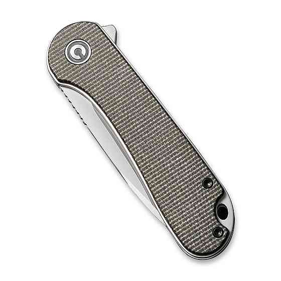 Ніж складаний кишеньковий Civivi Elementum, (7.5 см) D2 / Micarta коричневий Київ