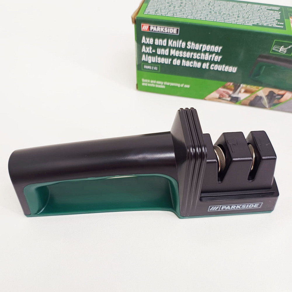 Точилка для ножей и топор Parkside PAMS 2 A1, алмазное покрытие две направляющие эргономичная нескользящая ручка PZ-22 Львов - изображение 5