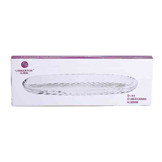 Yiwu Блюдо сервірувальне 39х13.5х2.5 см скляне для закусок канапе фруктів HP-YH-13 Киев