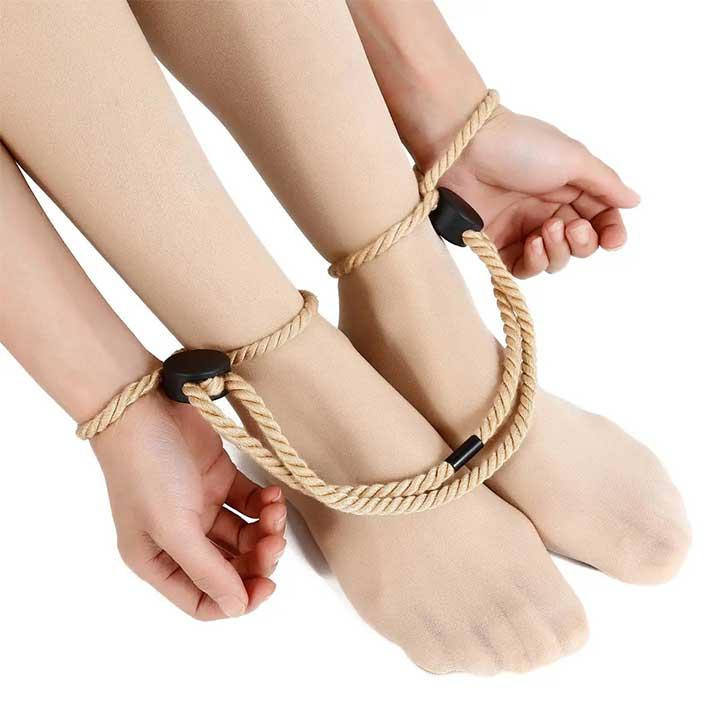 Универсальные наручники для рук и ног БДСМ Бежевый - Садо-мазо Винница - изображение 5