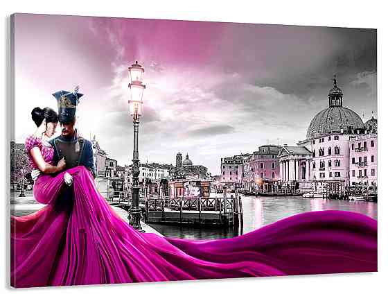 Картина холст у вітальню / спальню Закохані   MLP_46  ( 60х30см ) Київ