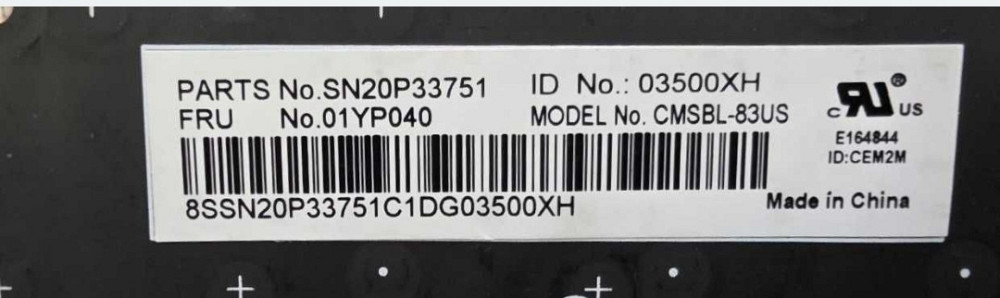 Клавіатура з підсвіткою для Lenovo ThinkPad X280, A285, X390, X395 (SN20P33751 01YP040 CMSBL-83US) Харків - фото 1