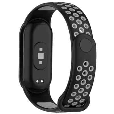 Ремешок для фитнес браслета BeCover Vents Style для Xiaomi Mi Smart Band 10 Black-Gray (713628) Винница